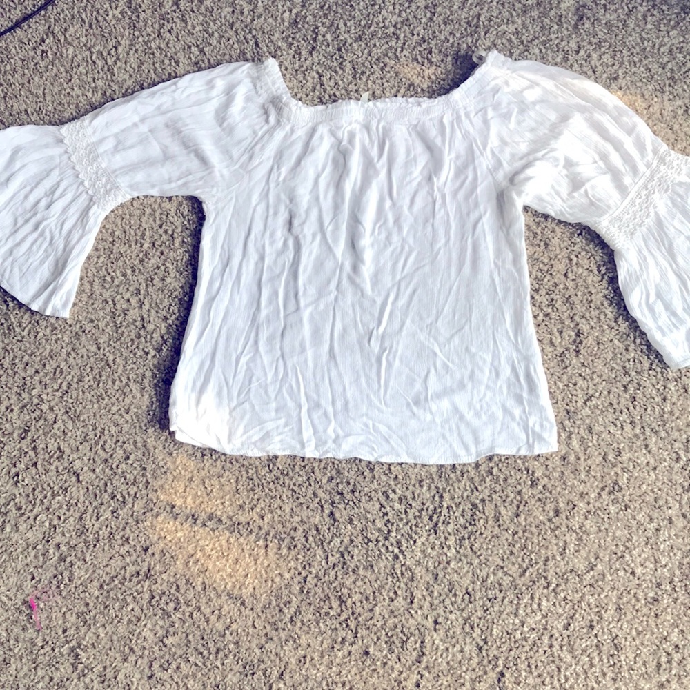 Speed Limit, White Blouse, Size Small, 100% RAYON